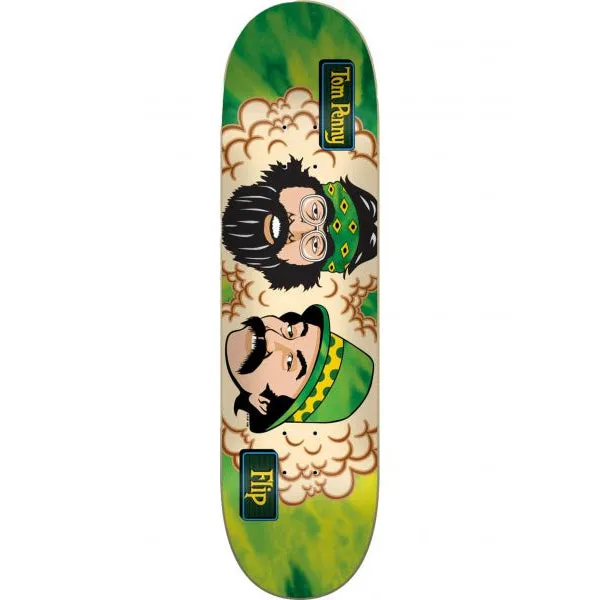 Flip Tom Penny Friends Cheech N Chong Skateboard Deck Green - 8.25