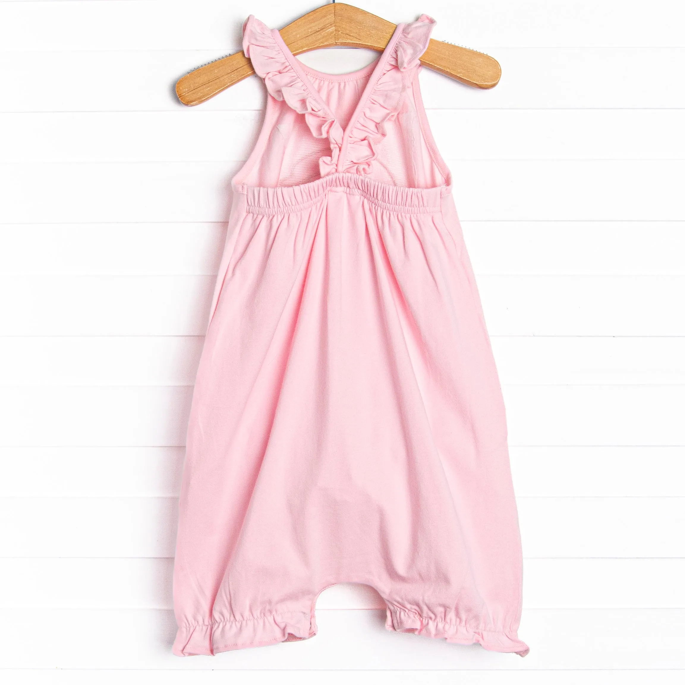 Flips and Tricks Applique Bubble Romper, Pink
