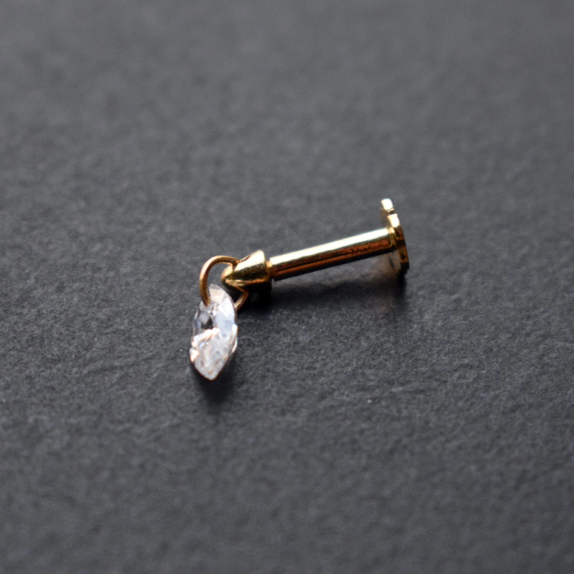 Floating Marquise Diamond Stud Earring