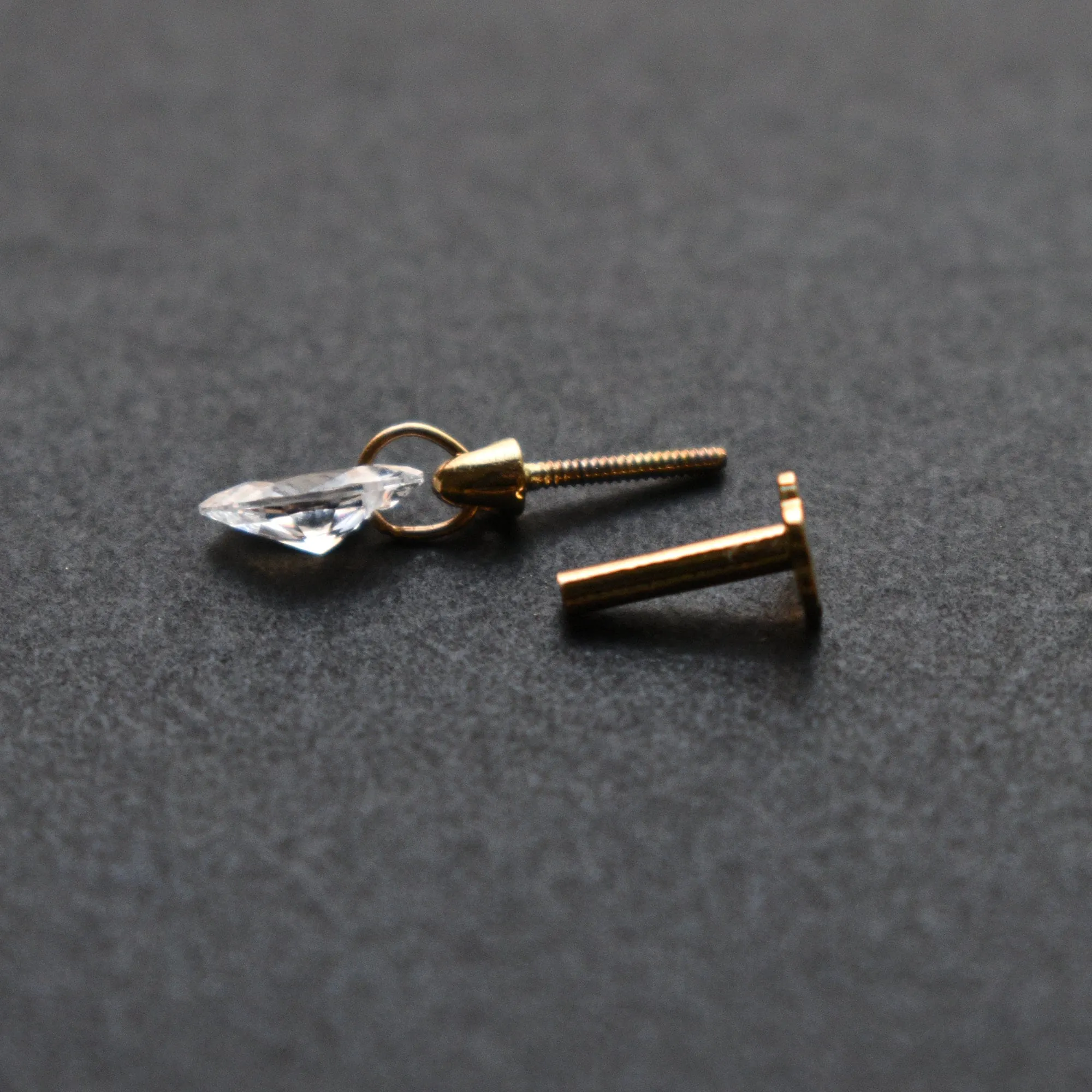Floating Marquise Diamond Stud Earring