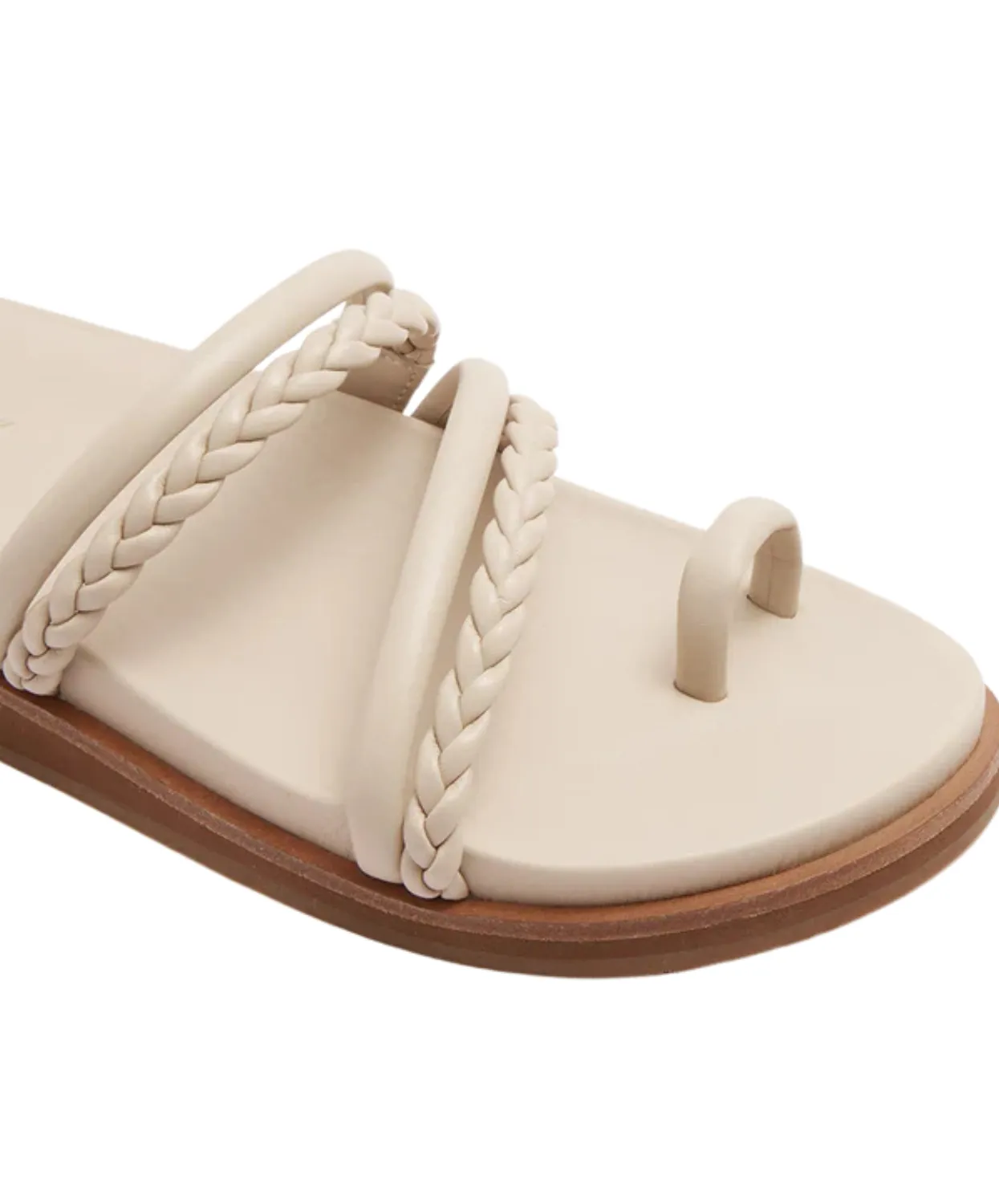 Frankie4 Willow Ecru Braid Slide