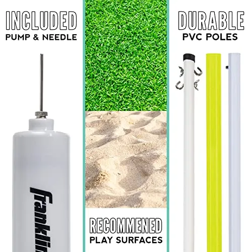 Franklin Sports Fun 5 Combo Set - Badminton - Volleyball - Ring Toss - Flip Toss - Flying Disc