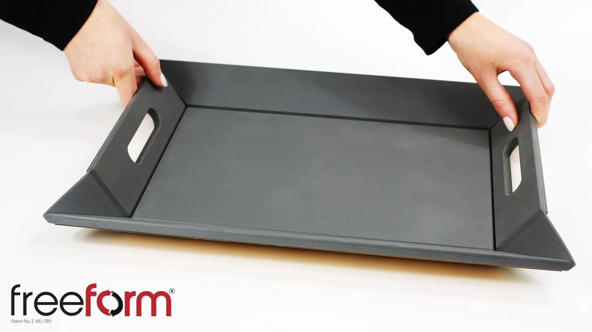 Freeform Tray, Grey/Black, Large