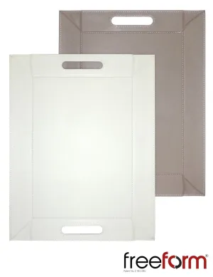 Freeform Tray, Taupe/White, Large