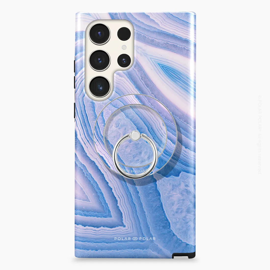 Frozen River - Silver MagSafe Phone Grip and Ring Holder Stand