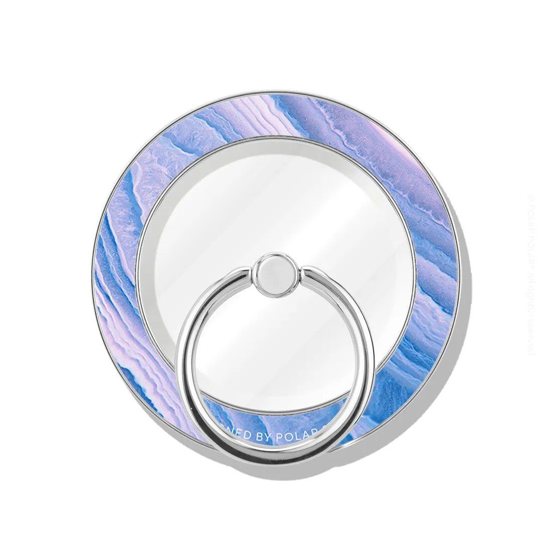 Frozen River - Silver MagSafe Phone Grip and Ring Holder Stand