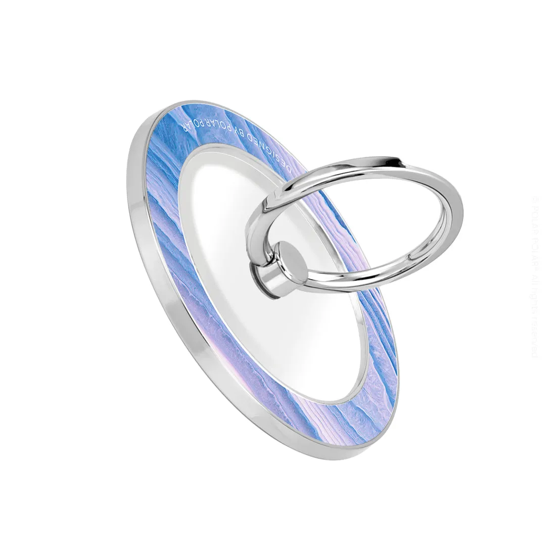 Frozen River - Silver MagSafe Phone Grip and Ring Holder Stand