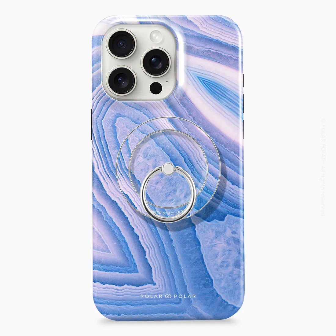Frozen River - Silver MagSafe Phone Grip and Ring Holder Stand