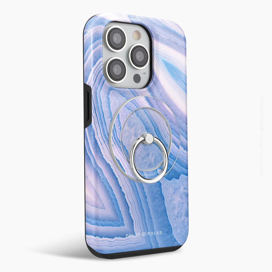 Frozen River - Silver MagSafe Phone Grip and Ring Holder Stand