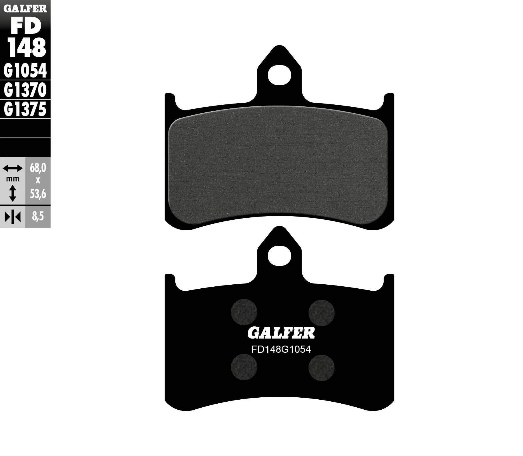 GALFER FD148G1054 Semi-Metallic Brake Pads