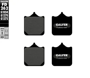 GALFER FD262G1054 Semi-Metallic Brake Pads