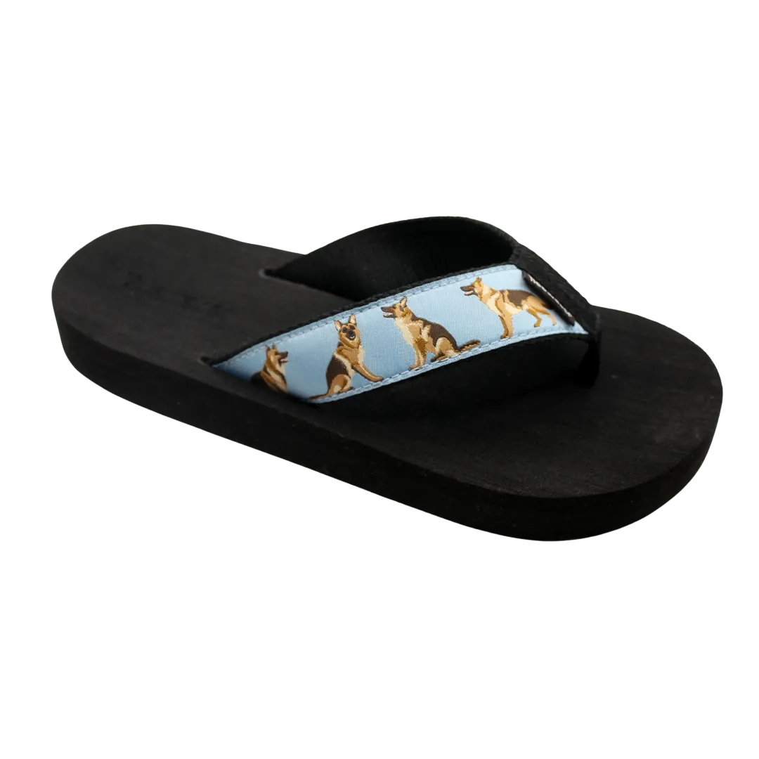 German Shepherd Dog Breed Comfort Flip Flops