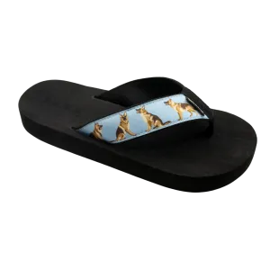 German Shepherd Dog Breed Comfort Flip Flops