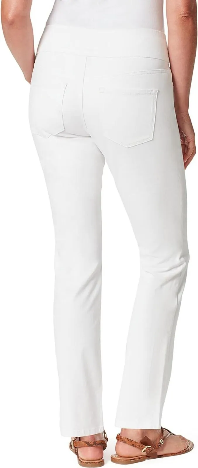 Gloria Vanderbilt Womens Amanda Pull On High Rise Jean 30158472 Vintage White 10