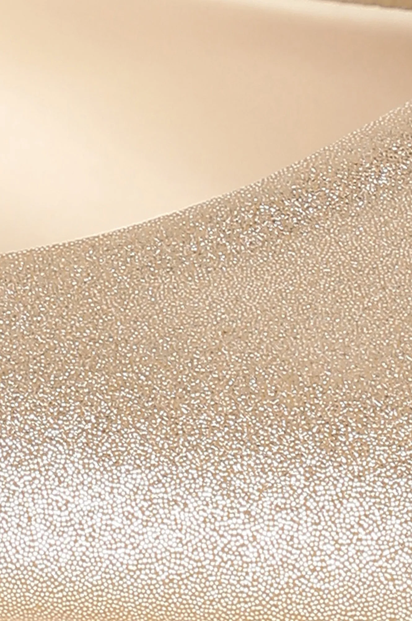 Gold Round Toe Textured Flat - ZLessie