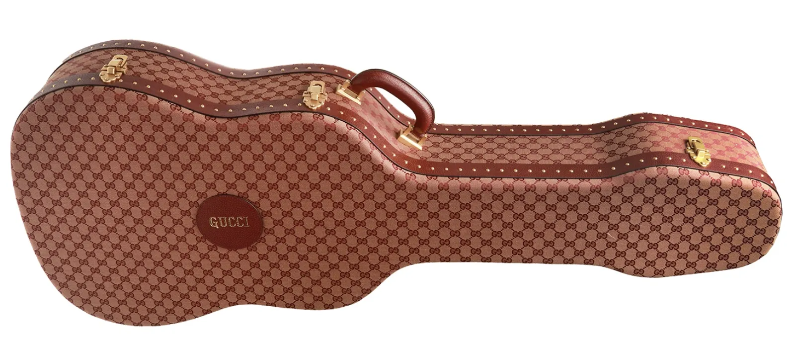 Gucci Collectors GG Original Canvas Monogram Guitar Travel Case