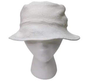 Gucci White GG Knitted Bucket Hat