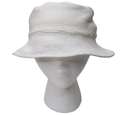 Gucci White GG Knitted Bucket Hat