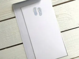 Handmade Flip-Flop / Beach Stationery