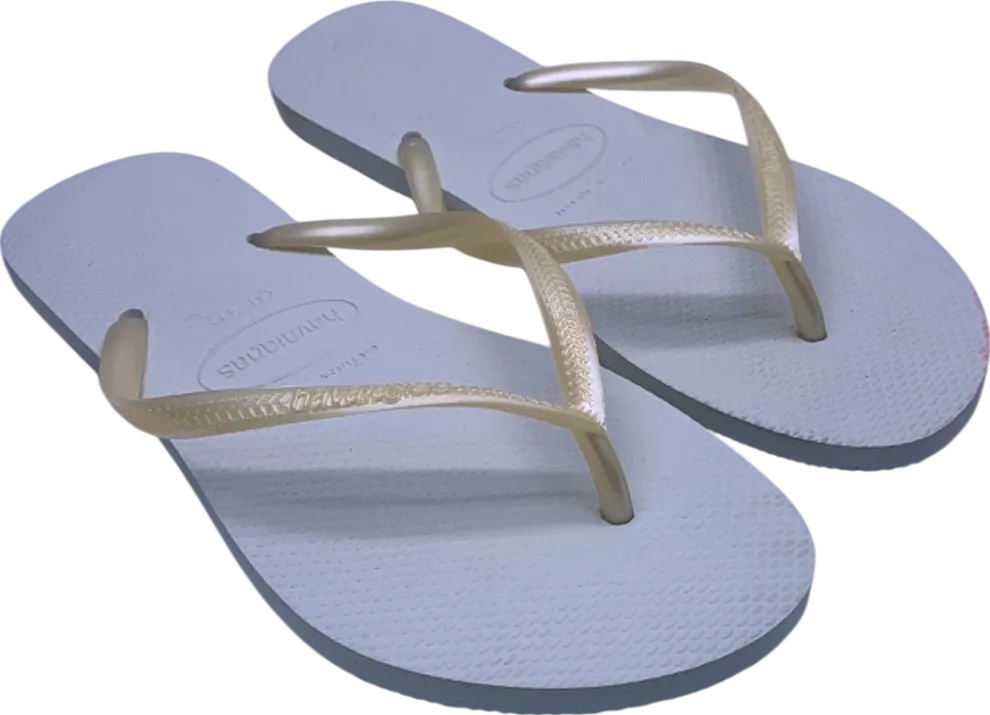 Havaianas White Slim Flip Flops EU 41/42 UK 8/9