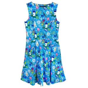 Havana Fit & Flare Dress in Harbor Lights