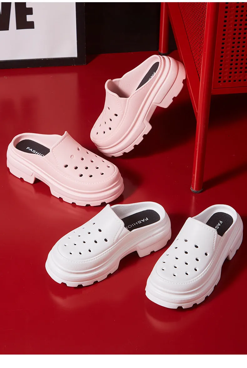 High Heels Sandals Clogs Summer 6.5cm Increase Platform