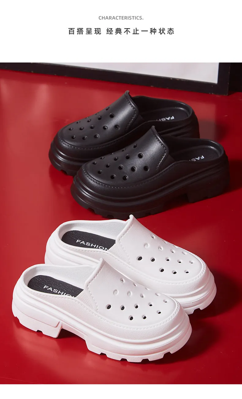 High Heels Sandals Clogs Summer 6.5cm Increase Platform