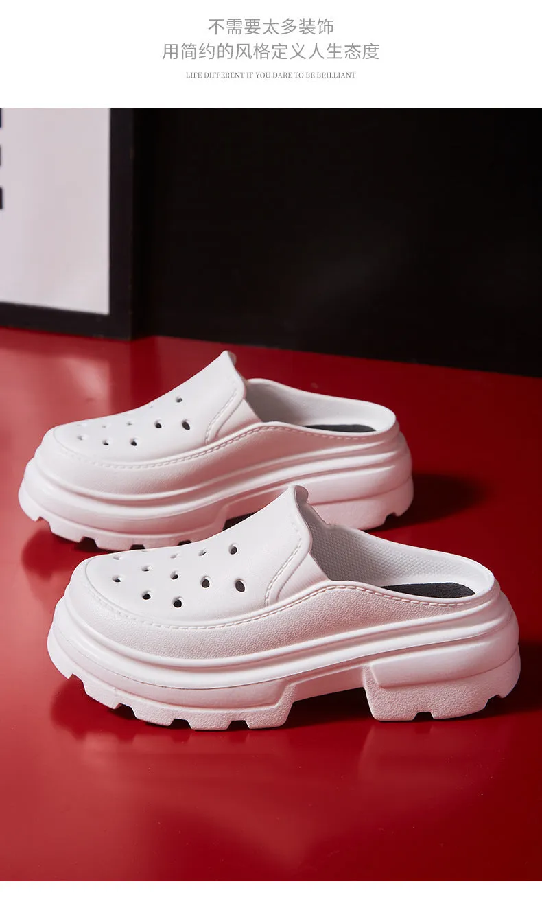 High Heels Sandals Clogs Summer 6.5cm Increase Platform
