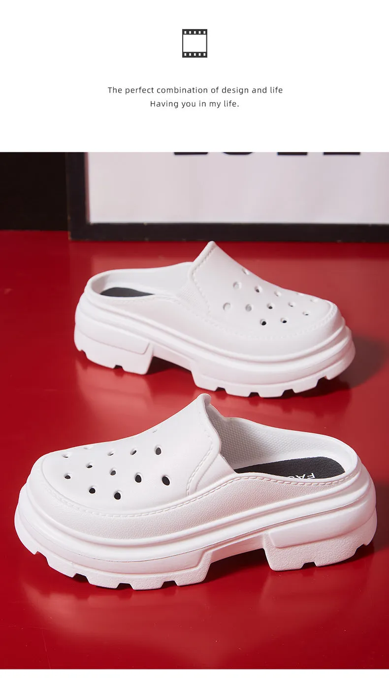High Heels Sandals Clogs Summer 6.5cm Increase Platform