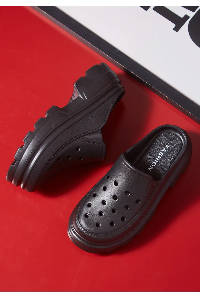 High Heels Sandals Clogs Summer 6.5cm Increase Platform