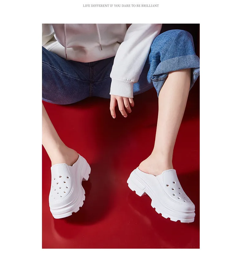 High Heels Sandals Clogs Summer 6.5cm Increase Platform