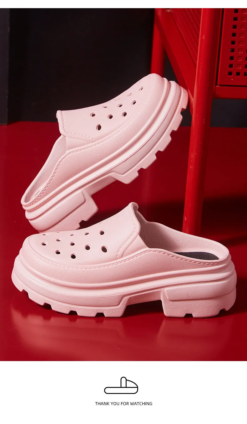 High Heels Sandals Clogs Summer 6.5cm Increase Platform