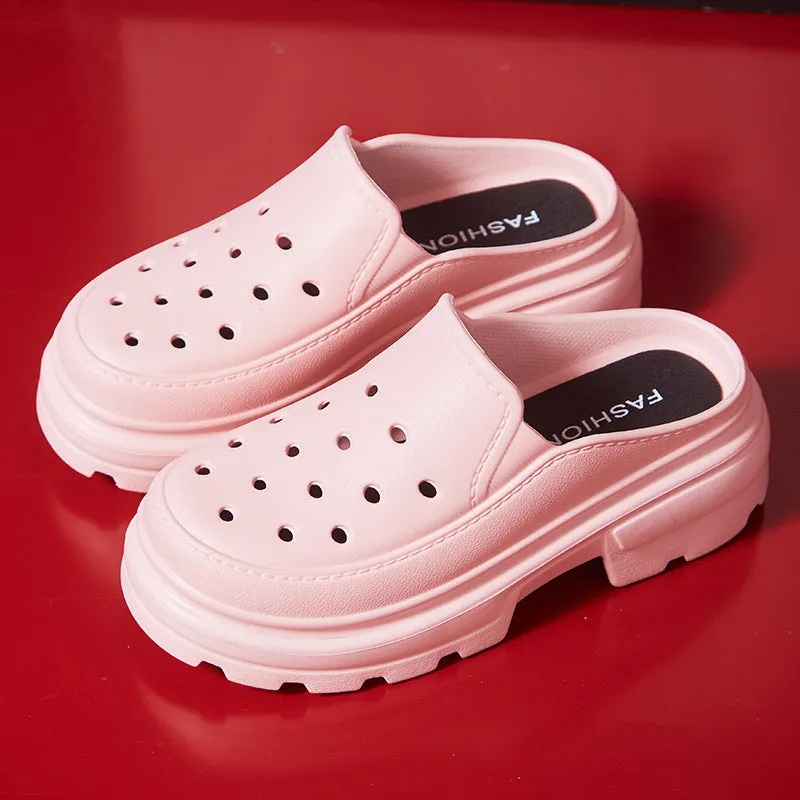 High Heels Sandals Clogs Summer 6.5cm Increase Platform