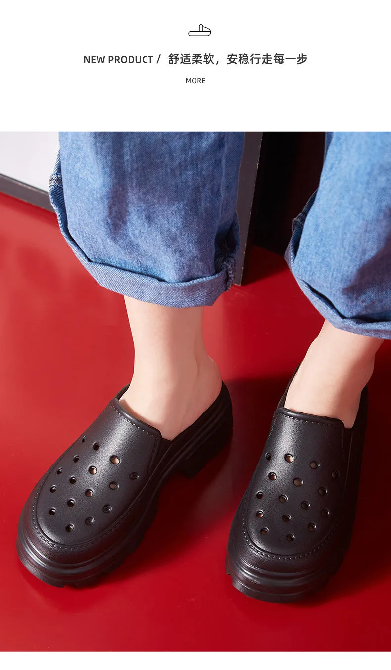 High Heels Sandals Clogs Summer 6.5cm Increase Platform