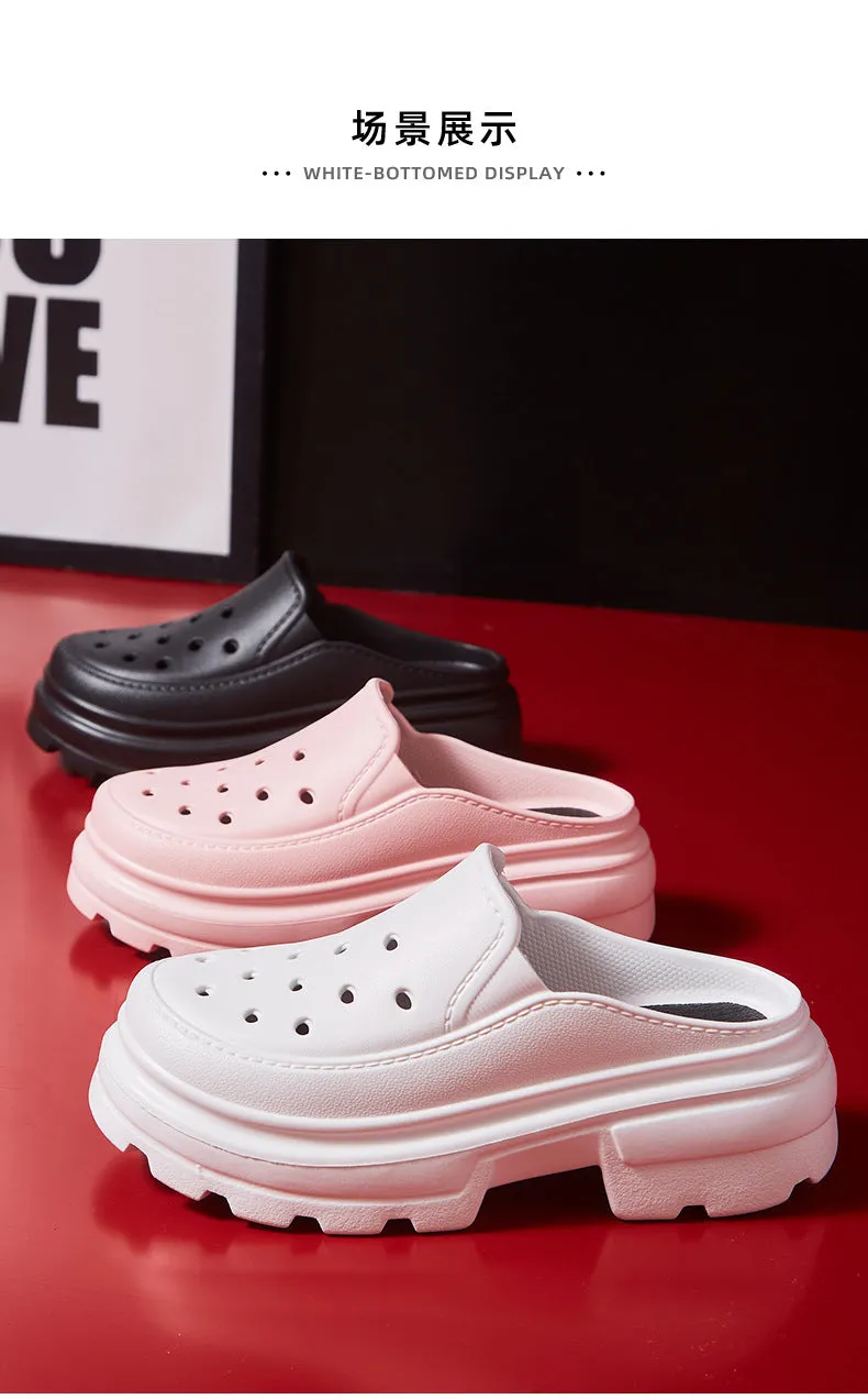 High Heels Sandals Clogs Summer 6.5cm Increase Platform