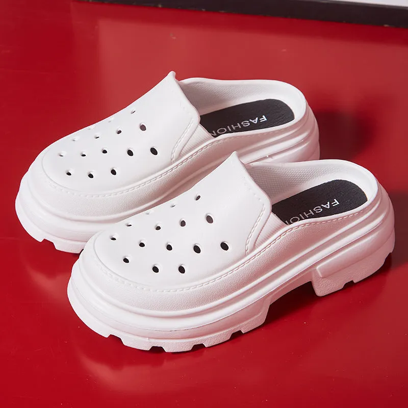 High Heels Sandals Clogs Summer 6.5cm Increase Platform