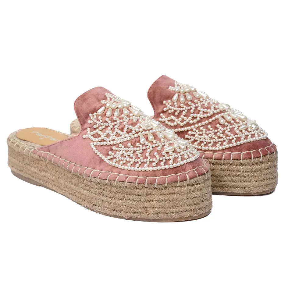 Iris Pink Espadrilles Platform