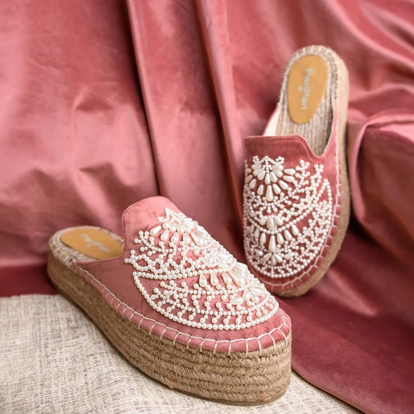 Iris Pink Espadrilles Platform