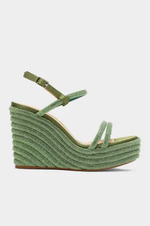 Jocana Platform Sandal in Verde