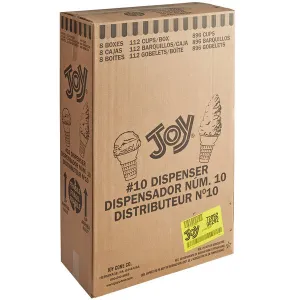 JOY #10 Flat Bottom Cake Cones | 8 x 112 (896) Per Case | Joy Cone Co. | Cones Distributor Canada