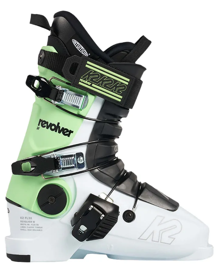 K2 Revolver FL3X Women's Ski Boots - White / Teal - 2023