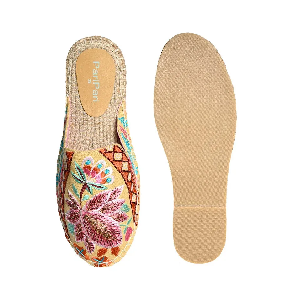 Kamal Beige Espadrilles Platforms