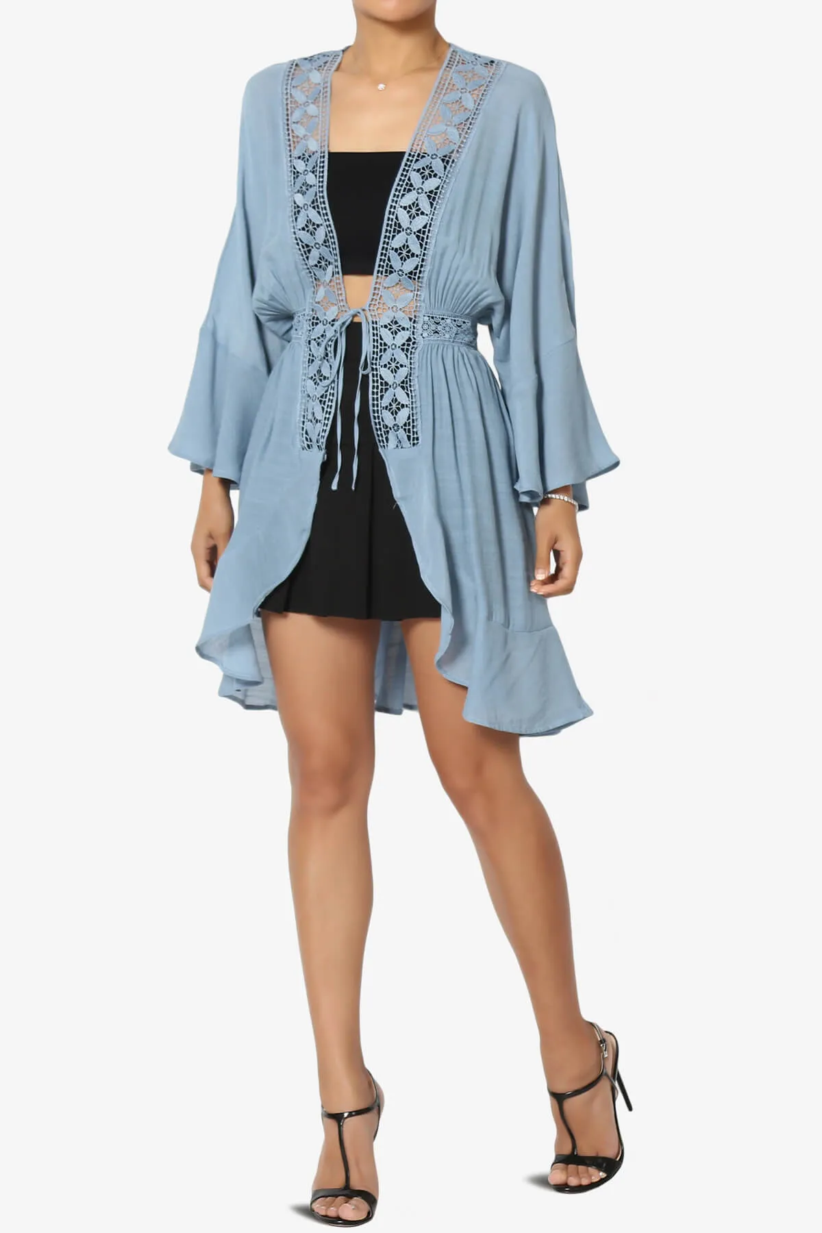 Kayla Lace Trim Kaftan