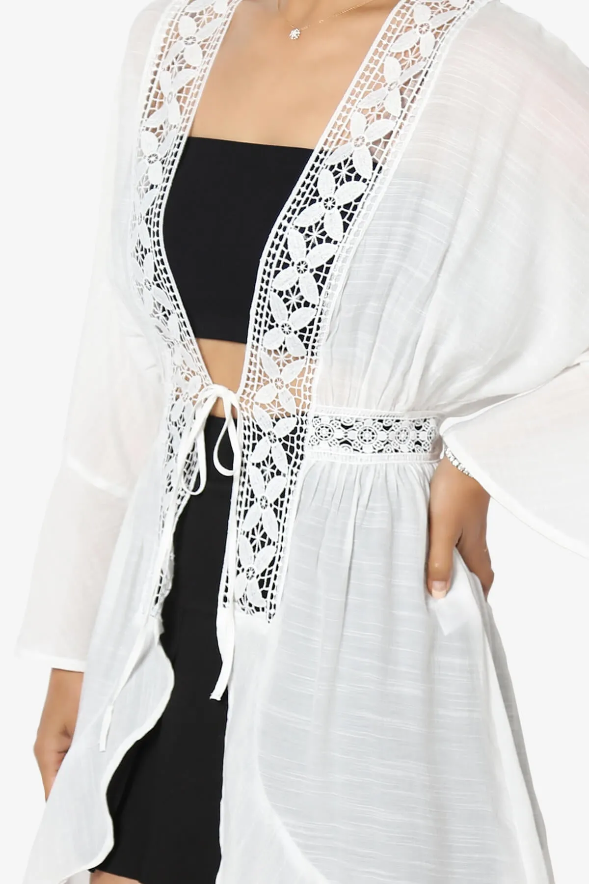Kayla Lace Trim Kaftan