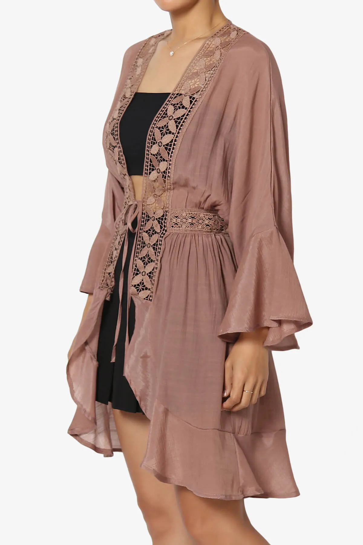 Kayla Lace Trim Kaftan