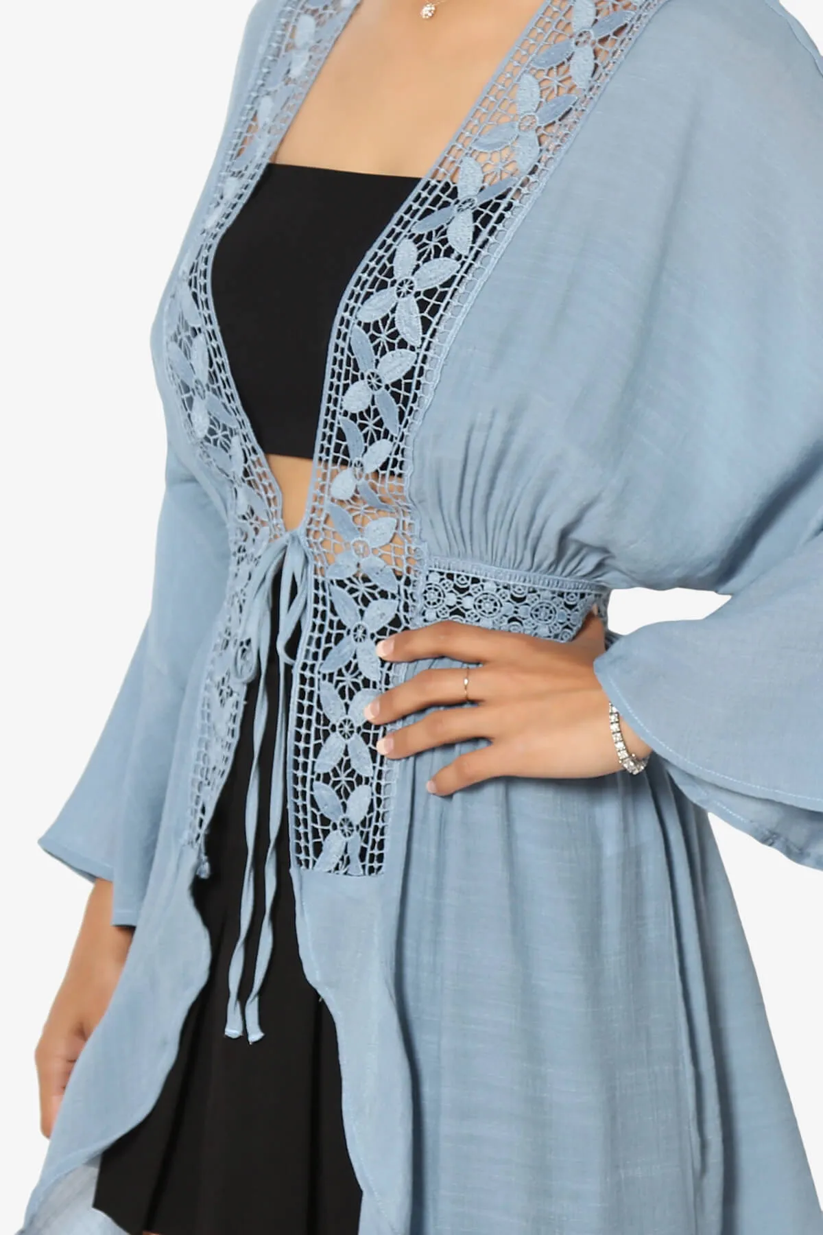 Kayla Lace Trim Kaftan