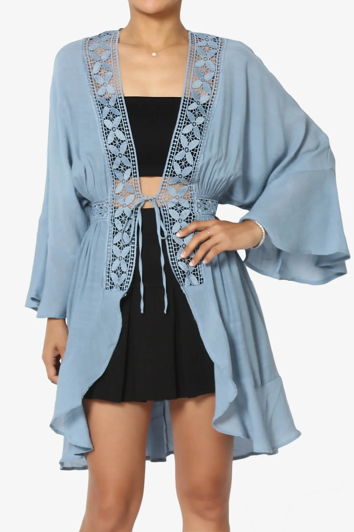 Kayla Lace Trim Kaftan