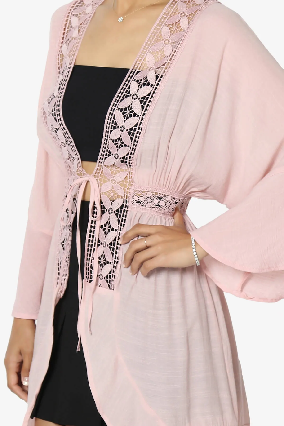 Kayla Lace Trim Kaftan