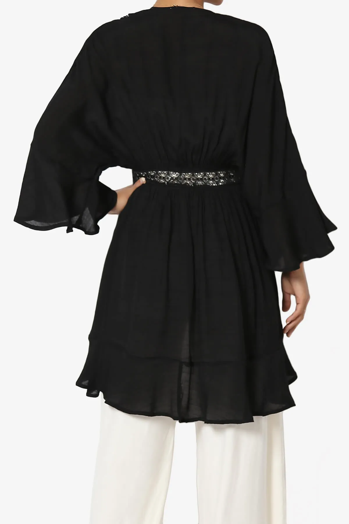 Kayla Lace Trim Kaftan
