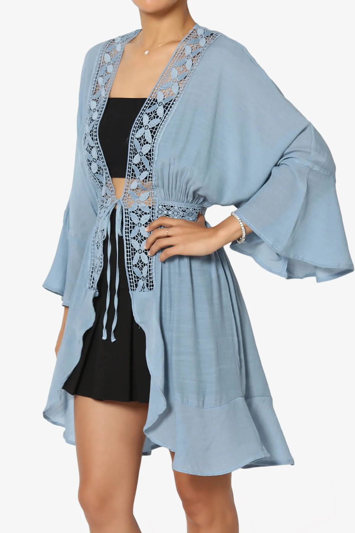 Kayla Lace Trim Kaftan